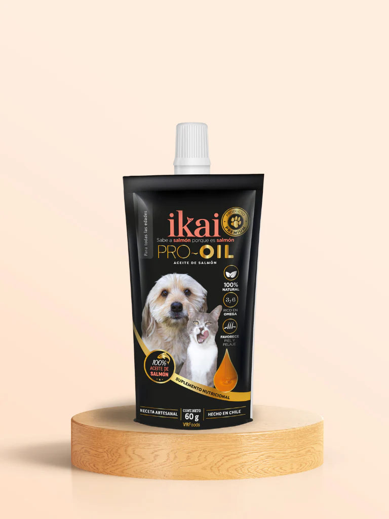 ACEITE DE SALMON PERRO Y GATO IKAI 60 GRS